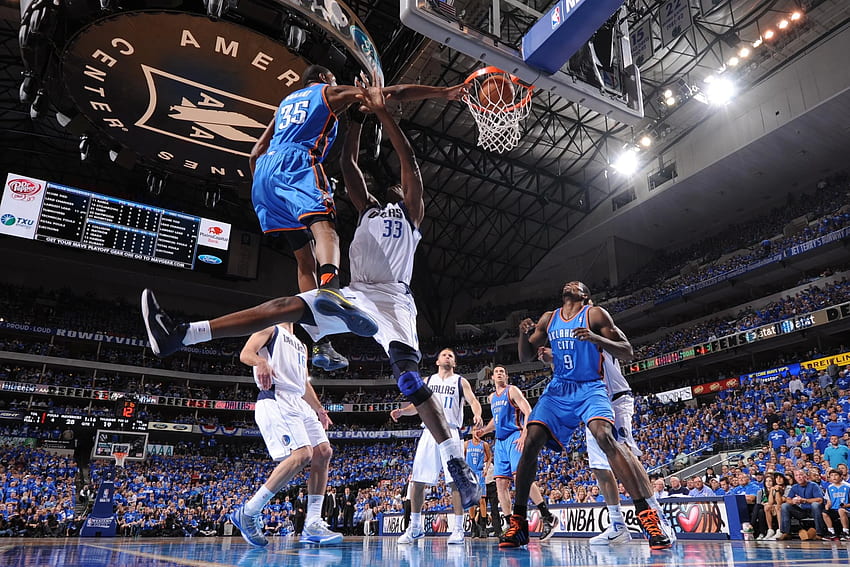 Basketball NBA Basketball - Kevin Durant Dunking - HD-Hintergrundbild