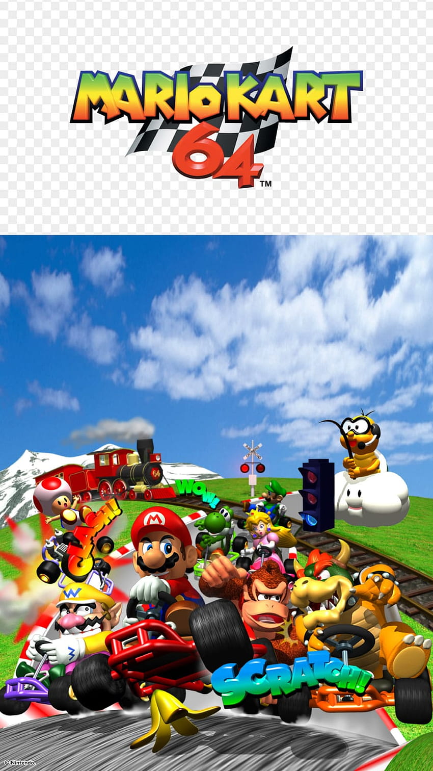 Mario Kart 64, Nintendo, Nintendo 64 Fond d'écran de téléphone HD