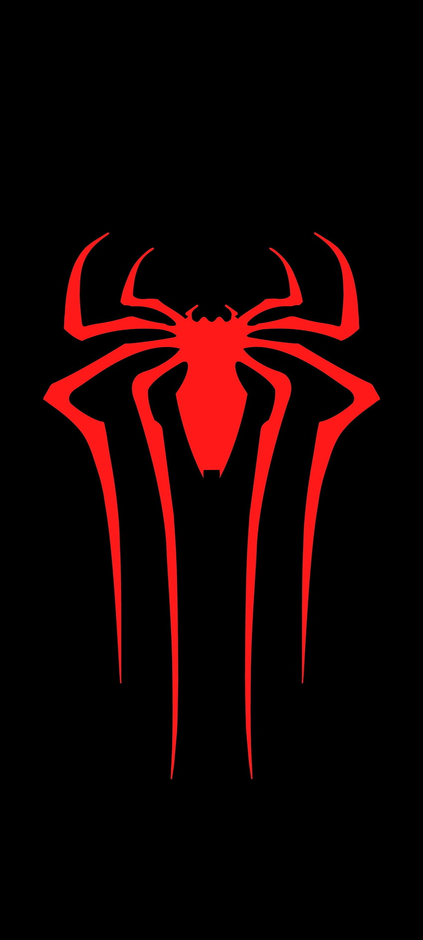 Spiderman Logo , symbol, art, movie, superhero, black, hero, red, marvel, , design, , spider HD phone wallpaper