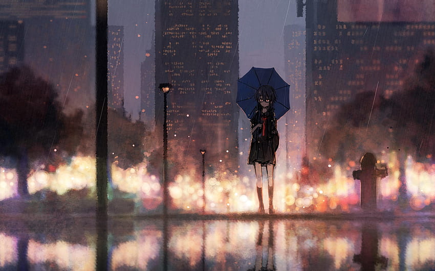 Raining Aesthetic Wallpapers - WallpaperSafari | Scenery wallpaper, Anime  background, Anime scenery wallpaper