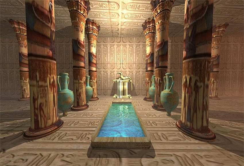 AO ft Cenário Interior do Templo Egípcio Túmulo Antigo Museu do Egito Hieróglifos Mural grafia Fundo Pirâmide Rei Totem Crença História Faraó Cultura Adereços de Estúdio Vinil: Câmera e papel de parede HD