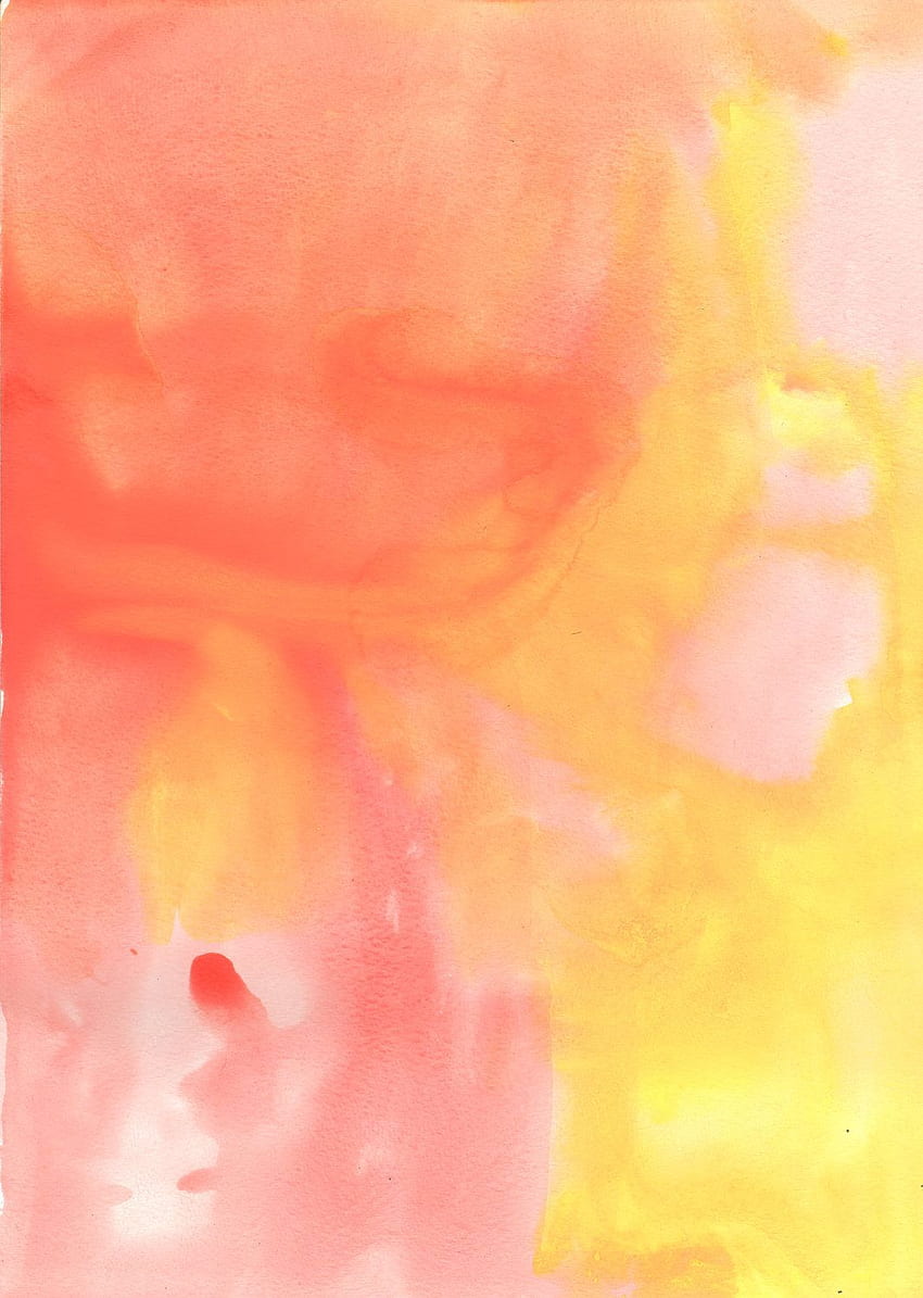 remolinos de rosa, amarillo, melocotón y naranja., acuarela amarilla fondo de pantalla del teléfono