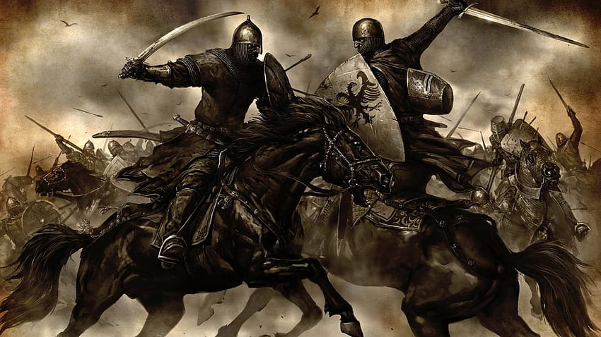 Mount & Blade fantasy art battle warriors knight horse weapons, Medieval Sword HD wallpaper