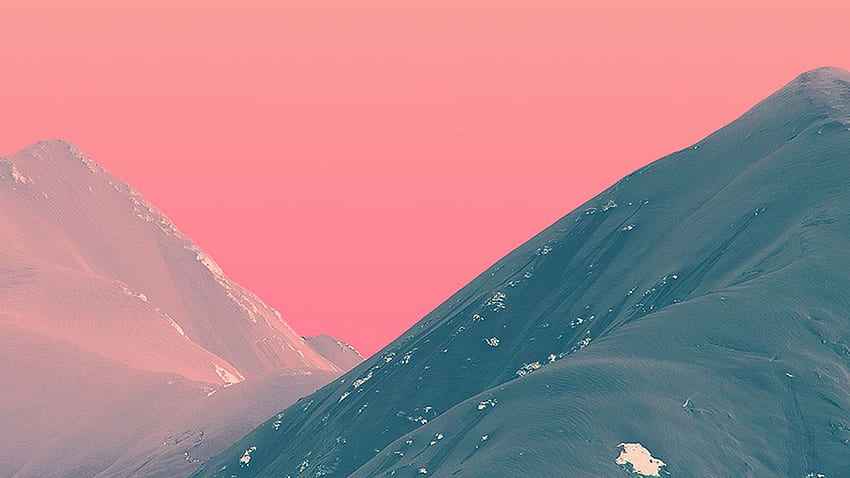 Bf71 Mountain Pink Nature Art. Aesthetic, Macbook Pro, Pink Nature HD тапет