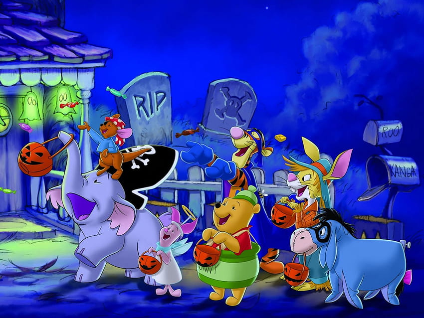 Disney Halloween, Cute Disney Characters HD wallpaper