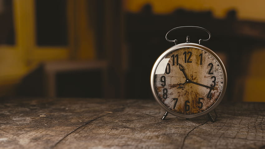 Clock, time, vintage, alarm HD wallpaper