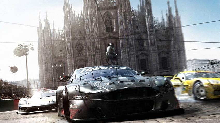 race driver grid sports car speed gothic cathedral hotspot, Background . Racing driver, Car, Racing, Grid 2 HD wallpaper