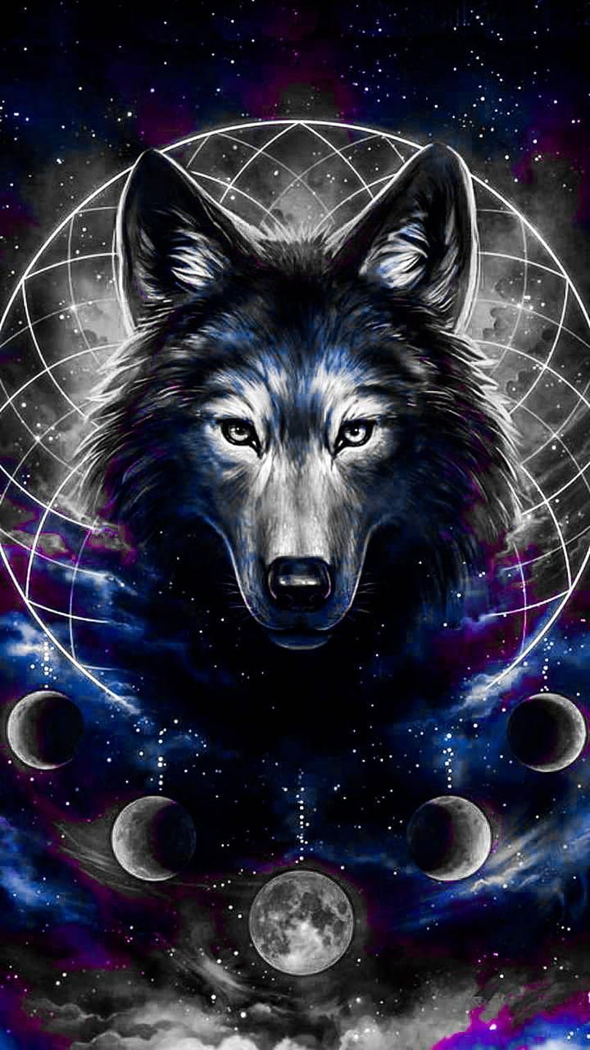 GALAXY WOLF by 40888 - 45 now. Browse millions of popular. Wolf , Cute animal drawings, Animal drawings, Celtic Wolf HD phone wallpaper