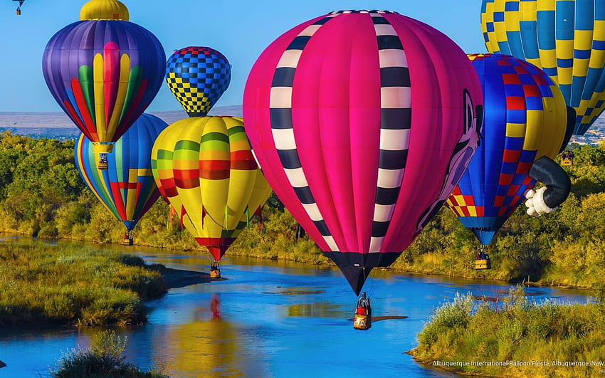 balon, kesenangan, keren, alam, danau Wallpaper HD