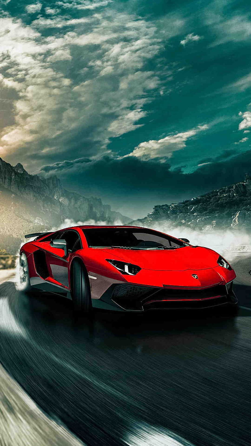 От 2017 Lamborghini Aventador SV LP750 4 за Android и IPhone 6 Plus. Автомобили Lamborghini, Red Lamborghini, Супер луксозни автомобили HD тапет за телефон