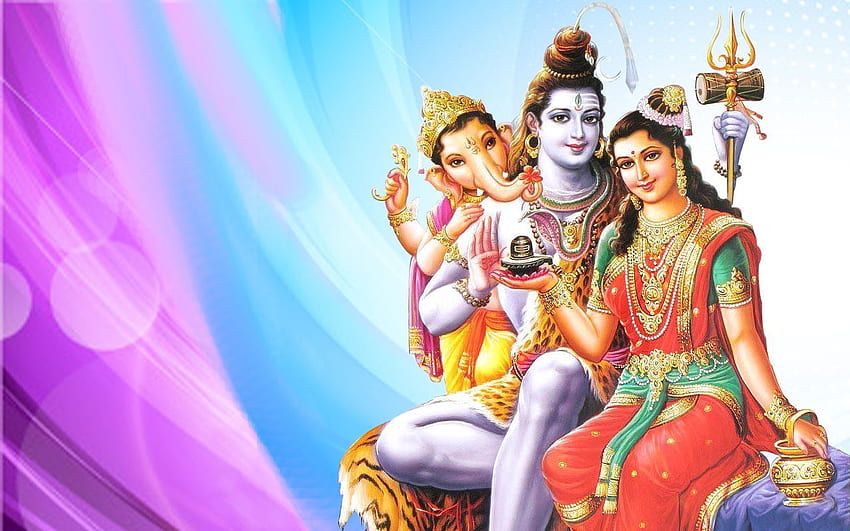 Shiv Parvati Ganesh ,, Shiva Parvati HD wallpaper | Pxfuel