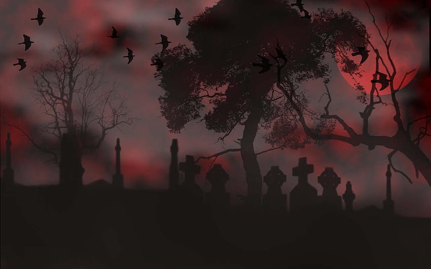 모바일 및 태블릿용 pedea []의 Halloween Graveyard. 묘지를 탐험하십시오. 소름 끼치는 묘지, 으스스한 묘지, 묘지, 무서운 묘지 HD 월페이퍼