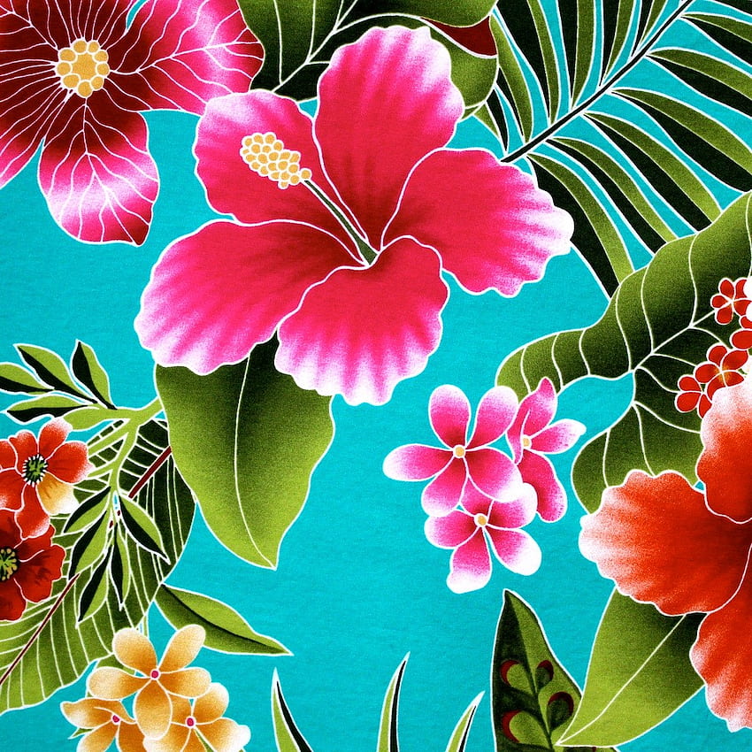 Bright Hawaiian Flowers SEW Moni Craft House by SewMoniCraftHouse [] for your , Mobile & Tablet. Explore Hawaiian Print . Vintage Hawaiian , Tropical Print , Tropical, Red Hawaiian Print HD phone wallpaper