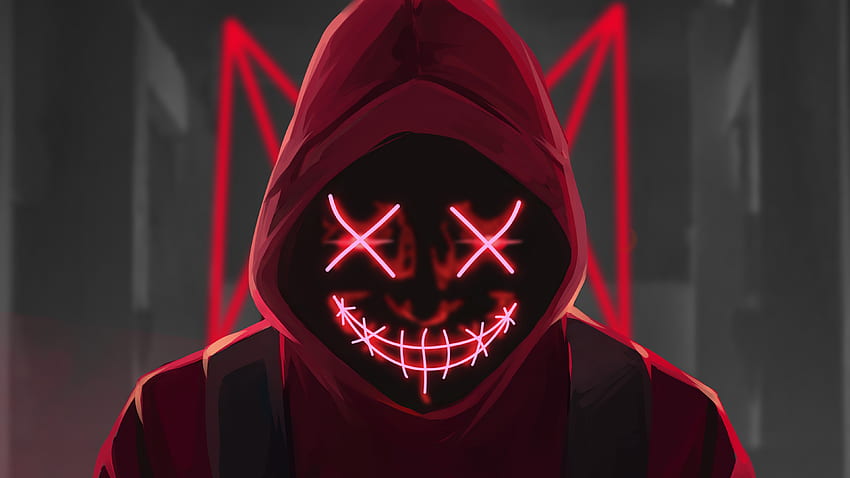 Red Mask Neon Eyes , Neon Purge HD wallpaper | Pxfuel