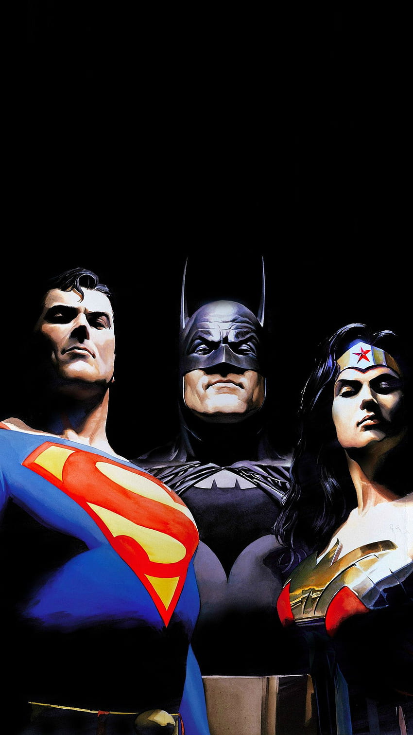 Arte de Alex Ross Liga da Justiça, super-heróis e identidade, Alex Ross Batman Papel de parede de celular HD