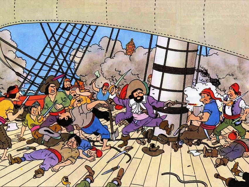 The Secret of the Unicorn, Tintin Cartoon HD wallpaper