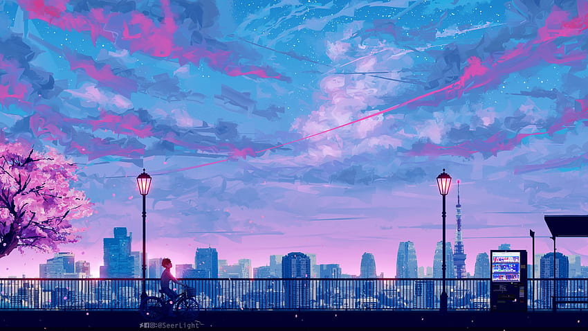 90er Anime-Hintergrund, nostalgischer Anime HD-Hintergrundbild