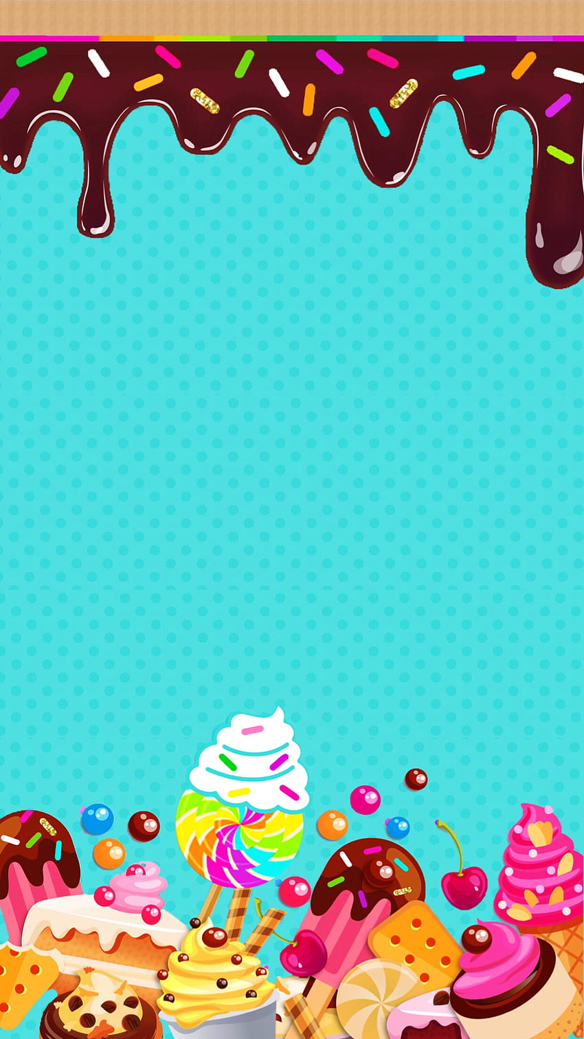 Süßigkeiten, Süßigkeiten-Cartoon HD-Handy-Hintergrundbild