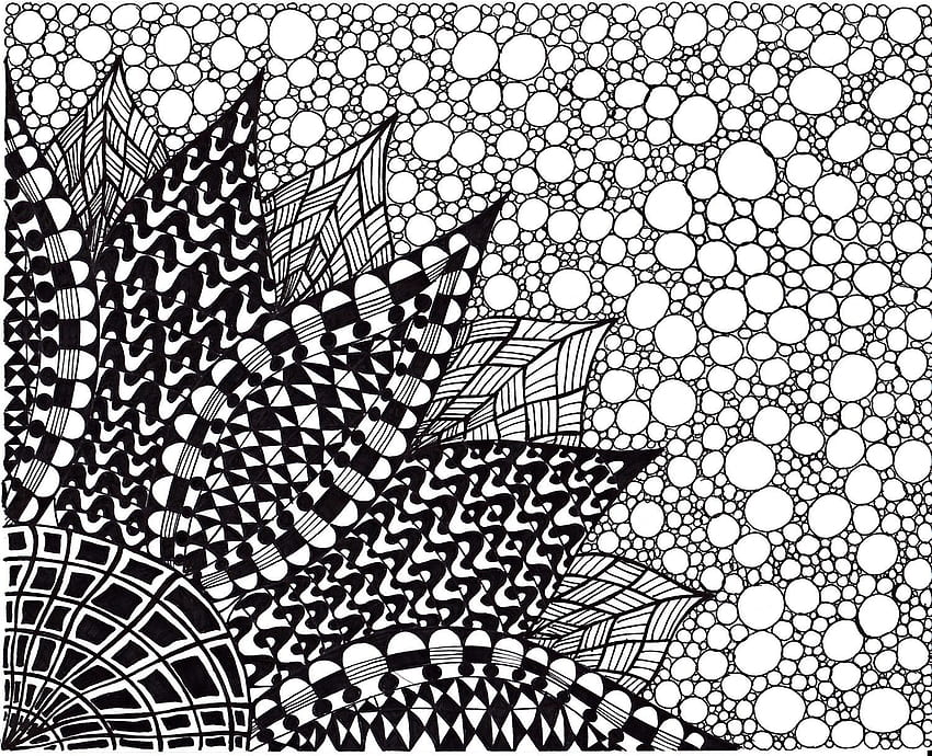 Abstract Ink Drawing Zentangle Inspired Art Flower, Awesome Abstract Art HD wallpaper