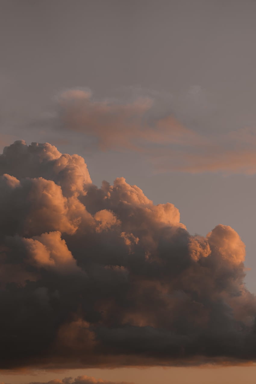 Chmury Estetyczne, Brązowe Chmury Tapeta na telefon HD