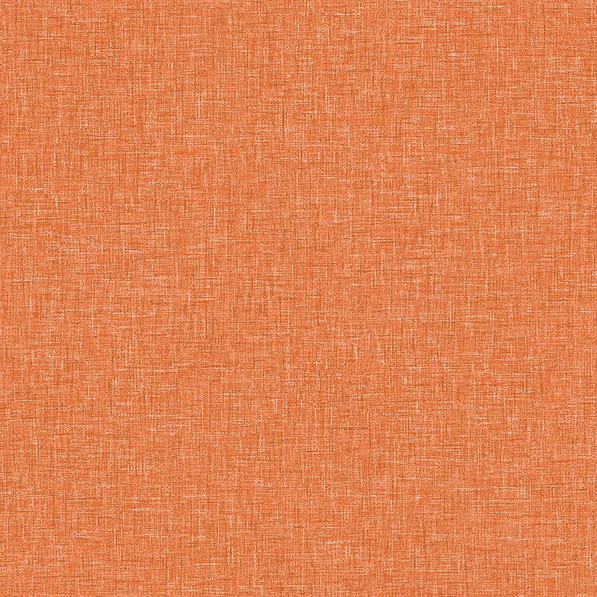 Arthouse Linen Textured Vintage Orange Plain Woven Effect Spongeable วอลล์เปเปอร์โทรศัพท์ HD