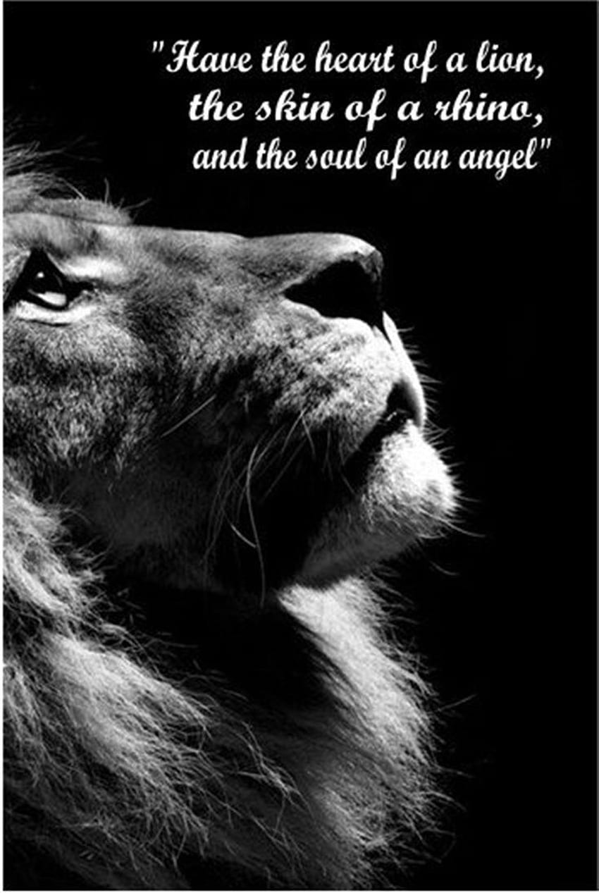 Motivational Inspirational Quotes About Life 424. Lion , Animals black and white, Black and white lion HD phone wallpaper