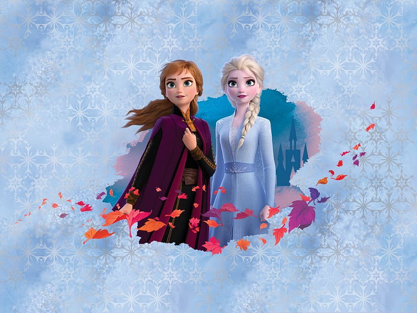 Disney mural quarto infantil Frozen 2 Elsa Anna papel de parede HD