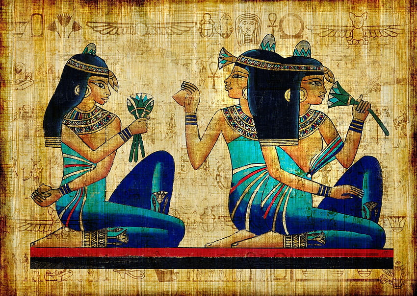 Girls, Egypt, , , , Drawing, Brunette, Ancient, Antiquity, Brunettes HD wallpaper