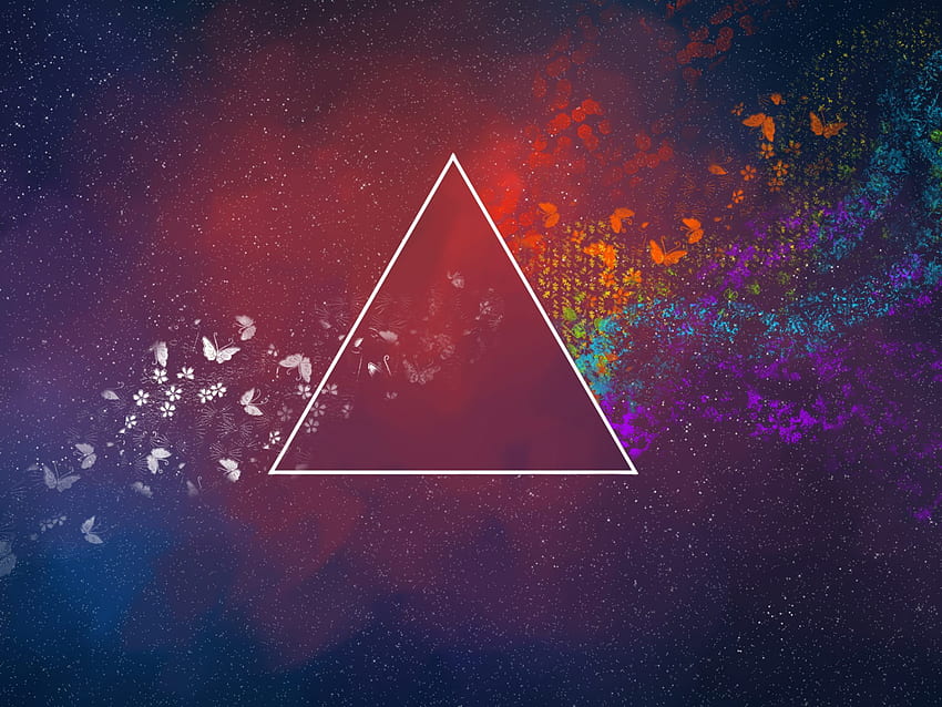Abstract triangle with butterflys . Abstract triangle with butterflys Phone Background, 2048 X 1536 Triangle HD wallpaper