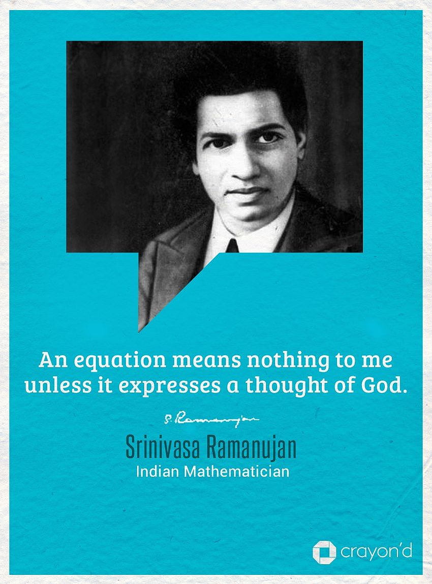 Idee Srinivasa Ramanujan. matematyka, matematyk, cytaty z matematyki Tapeta na telefon HD