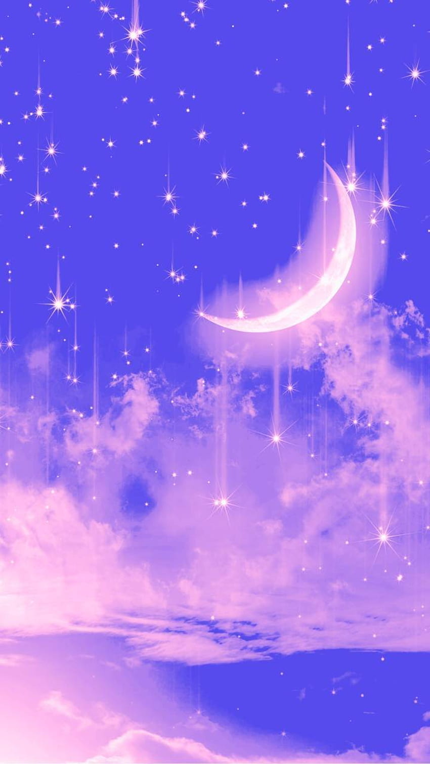Half moon with stars, Crescent Moon and Star HD phone wallpaper