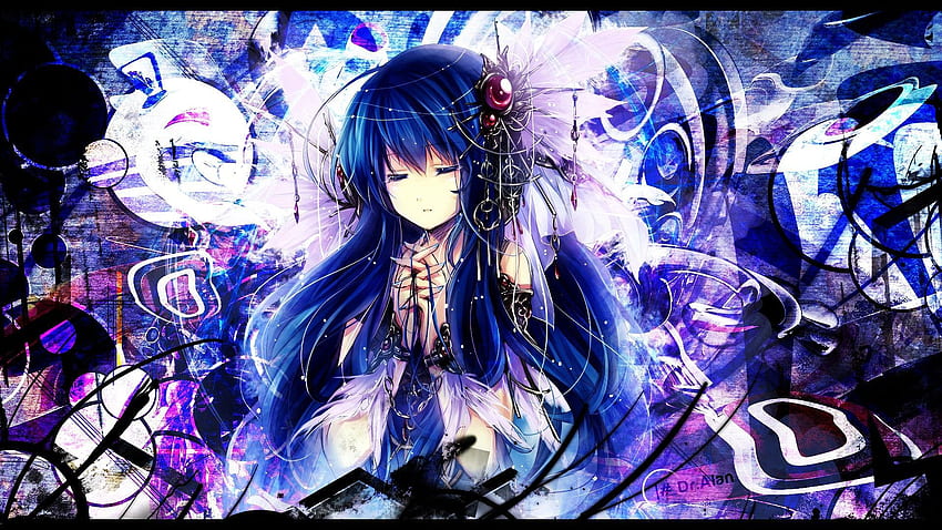 Blue And Purple Anime, Anime Techno HD wallpaper | Pxfuel