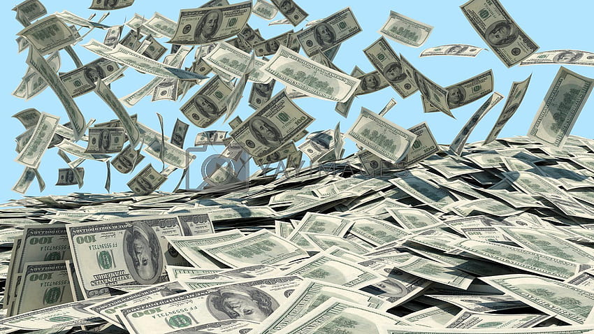 Dinheiro caindo do céu em uma pilha por Cherezoff - -, chovendo dinheiro papel de parede HD
