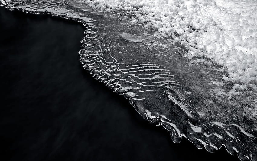 Icy Undertow - Pazarlama Samsonite. Donmuş dalgalar, Siyah beyaz kumsal, Sahil HD duvar kağıdı