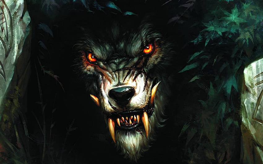 Monsters fantasy eyes wolves . . 181962. UP, Black Wolf with Red Eyes HD wallpaper | Pxfuel