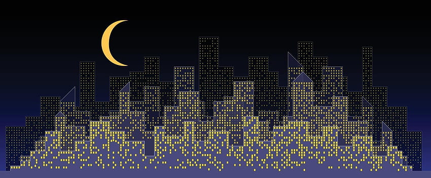 Céu noturno de cidade futurista abstrata com fundo de vetor de edifícios modernos. 2839380 Arte vetorial em Vecteezy, paisagem urbana futurista abstrata papel de parede HD