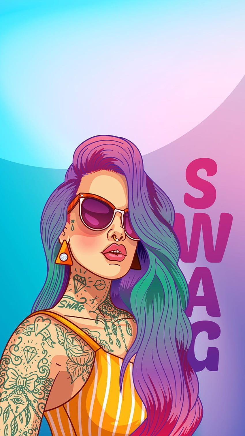 GIF Swag Dope, Pink Pop Art HD phone wallpaper