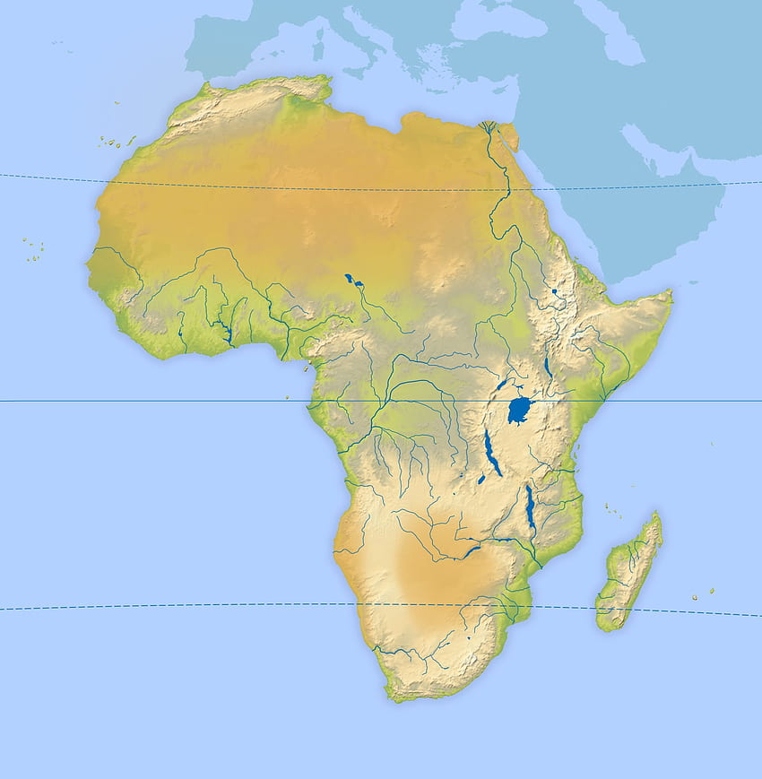 Africa Physical Map Victoria, Africa Continent HD phone wallpaper