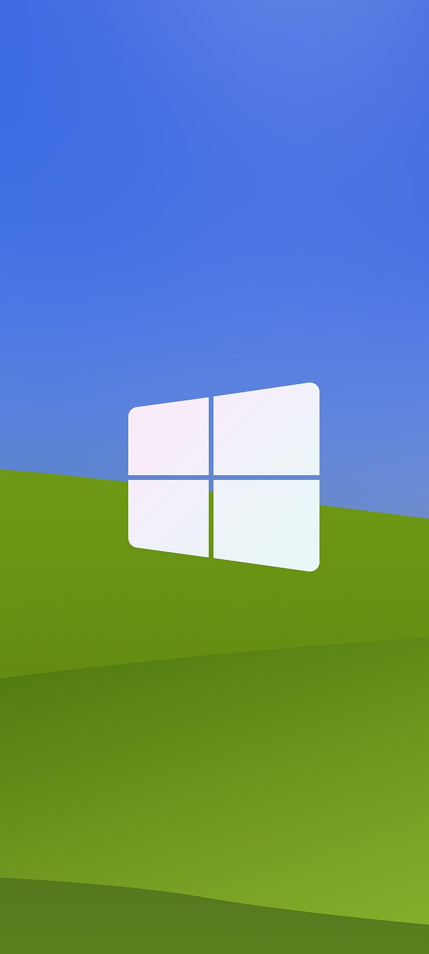 Windows XP Didesain ulang, hijau, windows xp, teknologi, microsoft, , biru, latar belakang, desain, logo wallpaper ponsel HD