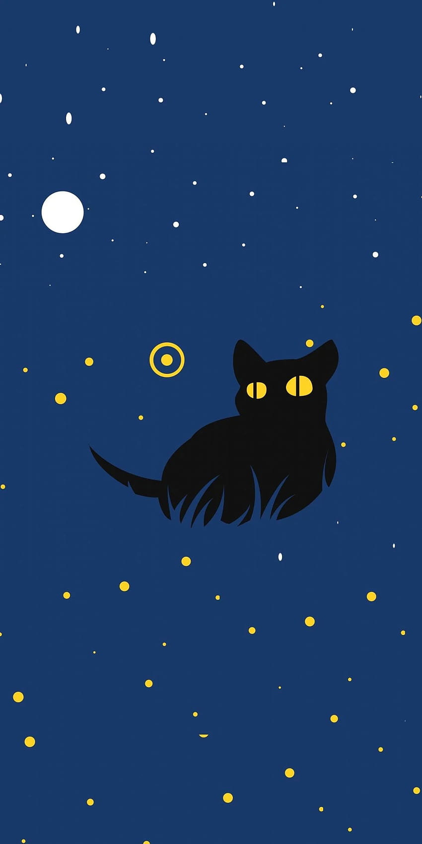 Cute Black Cat Phone, Kawaii Black Cat HD phone wallpaper