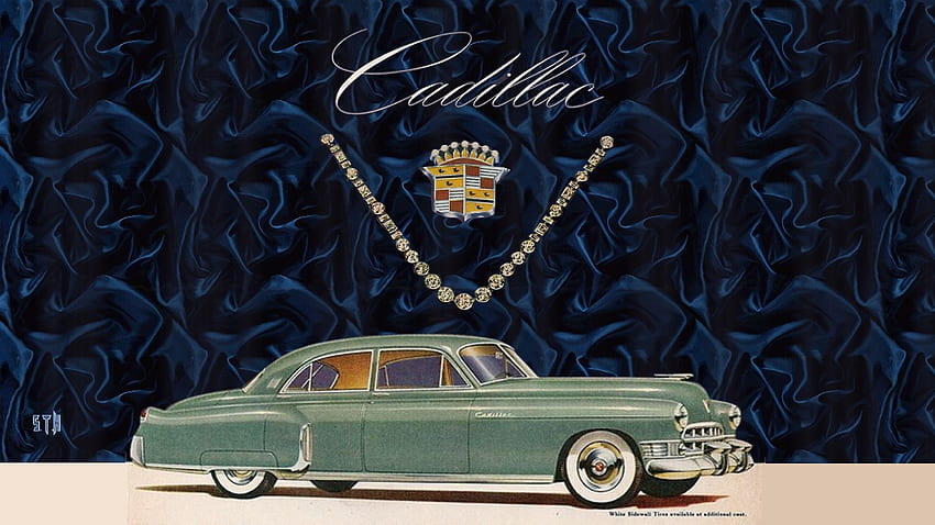 1949 vintage Cadillac ad, Cadillac Background, 1949 Cadillac, Cadillac, Cadillac , Vintage Cadillac advertisement, General Motors HD wallpaper