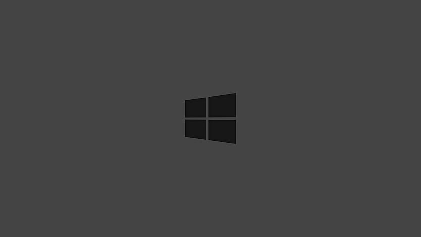 Schwarzes Windows 10, graues Windows HD-Hintergrundbild