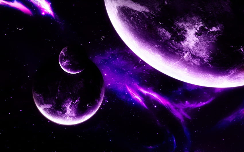 Space Stars Earth Airspace Amazing, Purple Earth HD wallpaper