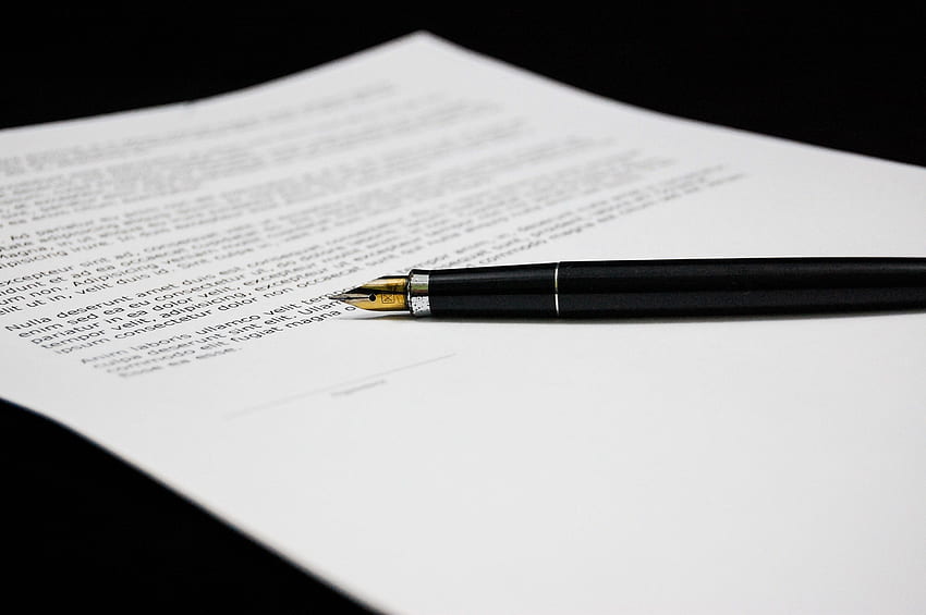 / Dokument Vereinbarungsdokumente Geschäftspapier unterzeichnen, Papierkram HD-Hintergrundbild