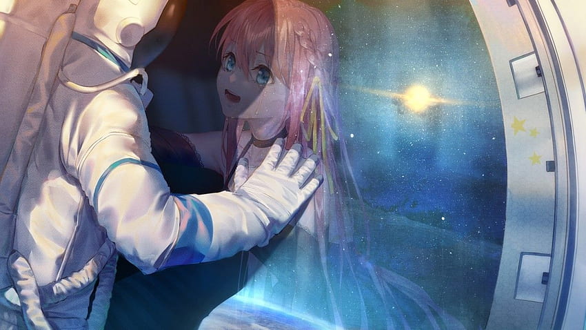 Anime Girl, Crying, Astronaut, Sad Scene, Tears, Last Moments HD wallpaper