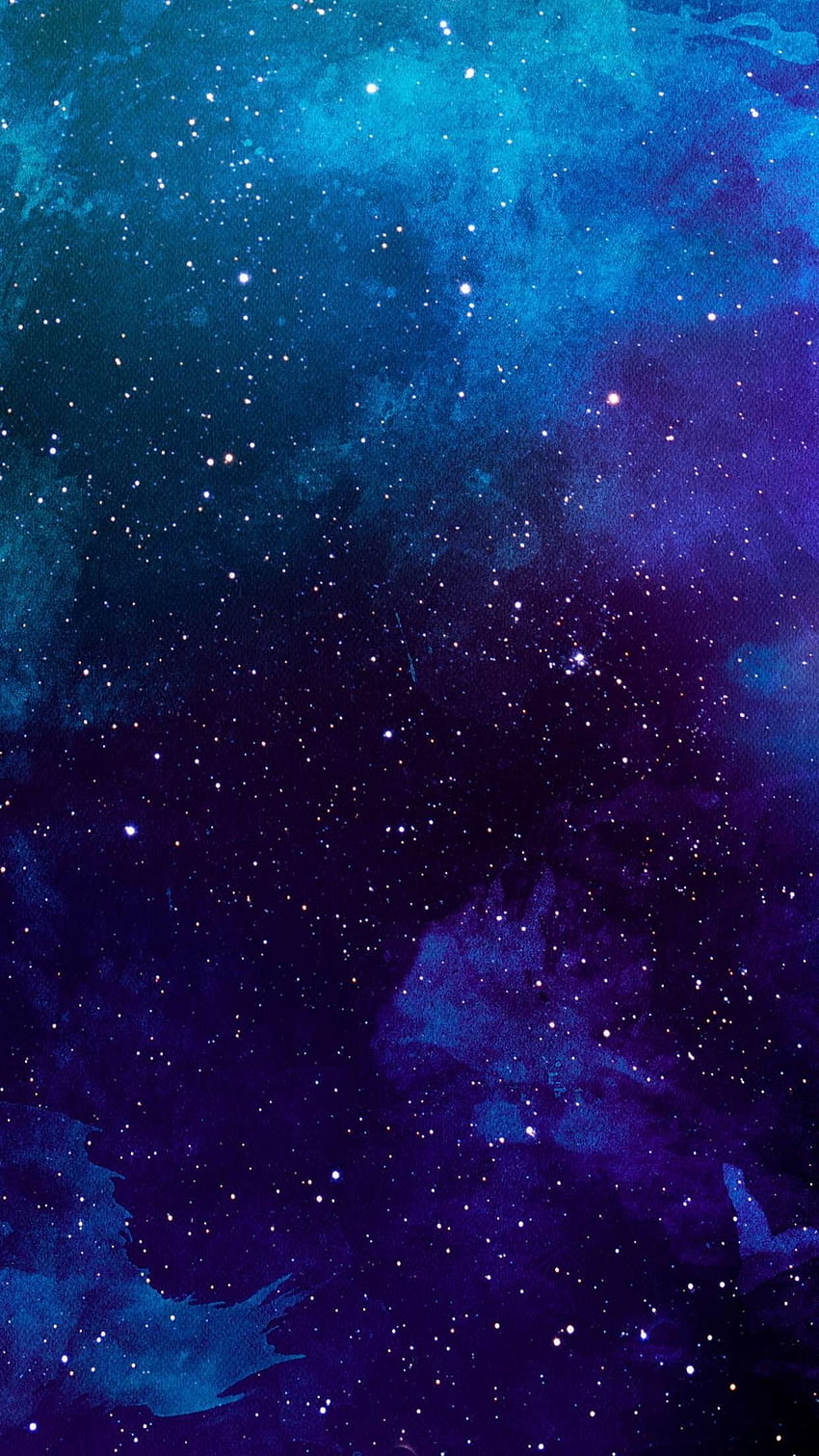 fioletowa i niebieska galaktyka ilustracja cyfrowa sztuka Tapeta na telefon HD