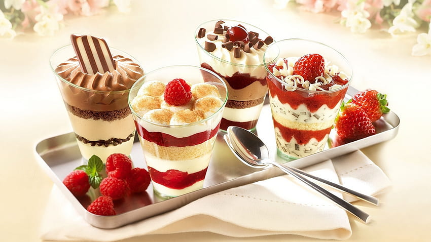 Viel Spaß!, Eis, Schokolade, Rot, Dessert, Obst, Beere, Essen, Sahne, süß HD-Hintergrundbild