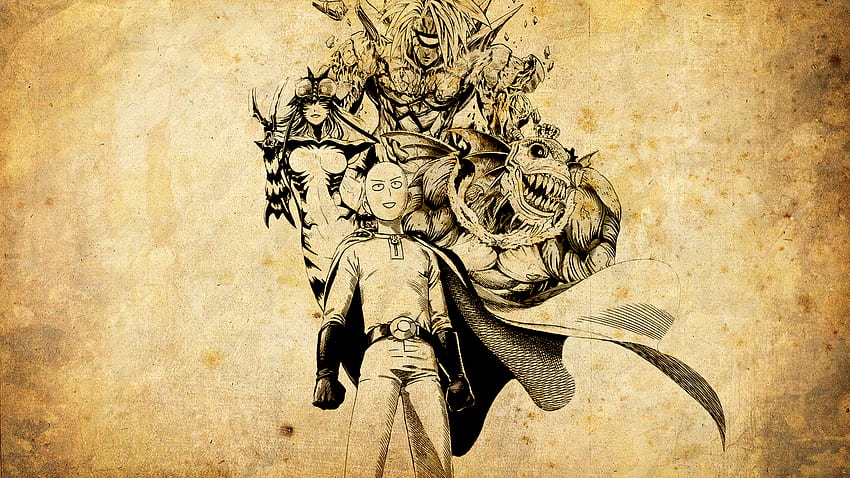 HD wallpaper: Leylek.D.Sovura, One-Punch Man, Yusuke Murata, Garou, artwork