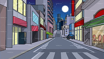 cartoon town background