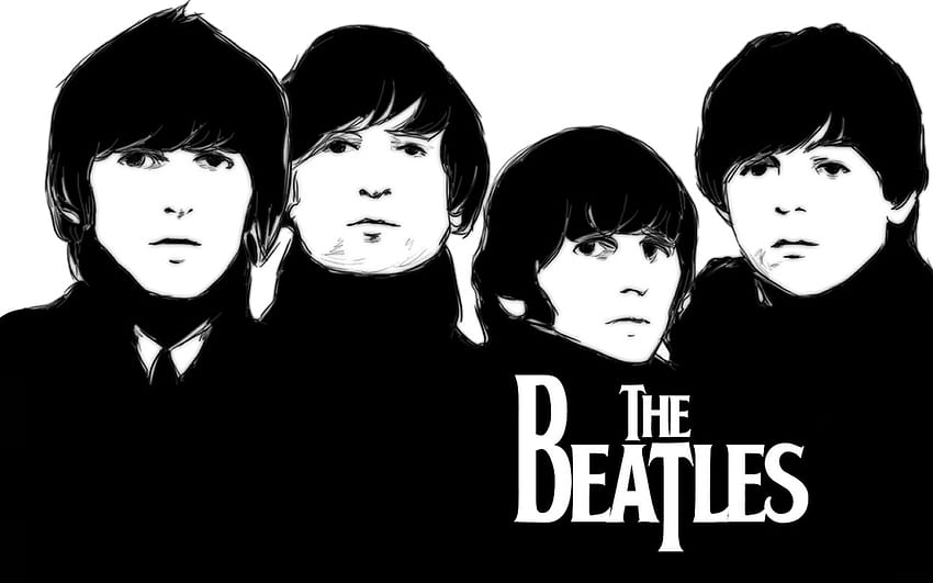 siyah ve beyaz the beatles Art . Beatles, Beatles, Pürüzsüz caz, Ringo Starr HD duvar kağıdı